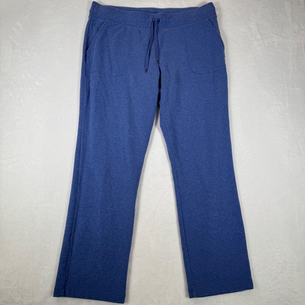 L.L.Bean Ultrasoft Sweats Straight Leg Women L Petite Blue ID300004 Athleisure - Picture 2 of 9